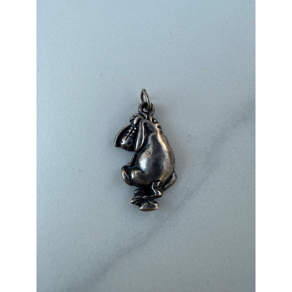 Vintage Disney Eeyore Winnie the Pooh Sterling Silver Metal Charm Pendant 1.5g